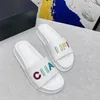 Slippers Color Letters Summer Outer Wear Thick Sole Luxury Designer Beach Shoes Casual Flat Sandals and Slippers