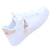 23 New Spring Autumn Female Tennis Fashion White Shoes Woman's Leather Solid Color Casual Basketball Footwears Plus Size customization style unisex loafers Sports