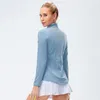 Yoga Outfit Women Sports Top Long Sleeve Fitness Shirts Zipper Running Workout Tops Outdoor Jogging Sport Shirt Quick Dry WearsYoga