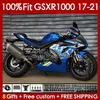 OEM-kuipen voor Suzuki GSXR-1000 GSXR 1000 CC K17 2017-2021 146NO.194 GSXR1000 17 18 19 1920 2021 GSX-R1000 1000CC 2017 2018 2018 2019 2019 20 21 Injectie Mold Body Blue Bood BLAG