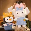 1 pk 4560cm Cartoon Penguin Rabbit White Bear Plush Toy Gevulde zacht knuffelkussen Mooie dieren Dongs Verjaardagsgeschenk Valentijnsdag J220729