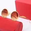 Vintage Golden Leopard Classic Round Designer Sunglasses pour femme rétro petite marque Luxury Full Frame Sun Glasses Femme UV42161150