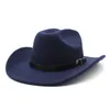 Cowboy jazz tophoeden dames fedora hoed heren fedoras dames mannen wijd rand cap vrouw man herfst winter caps 2022 mode accessoires kerstcadeau