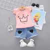 LZH Children Clothing Sets Kids Baby Girls Clothes T-shirt+Jeans 2Pcs Outfit Suit Summer Clothing For Girls Clothes 1-4Year 220509