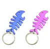 200PCs fiskflasköppnare, fiskbenflasköppnare Keychain, skräddarsydda djurformiga flasköppnare nyckelringar grossist sn3737