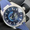 3A Quality Watch Asian Automatic Mécanique Mens en acier inoxydable Bleu Silicone Sport Sport Dive Es For Men Luxury