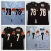 NCAA NCAA VINTAGE 75º Retro College Football Jerseys Costura Black White Jersey 001