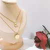 Высококачественные женские ожерелья, цепочка-чокер, 18-каратное золото, 925, посеребренная нержавеющая сталь, дизайнерские ожерелья с буквами, подвеска, свадебные украшения -20-C-2