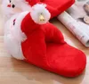 Cotton Home Christmas Shoes Red Warm Non-slip Santa Claus Indoor Floor Slippers Party Supplies