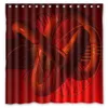 Duschvorhänge 180x180 cm Ankunft wasserdichtes Stoff King Crimson Design Badezimmer Vorhang Polyester Bad