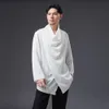 Abbigliamento etnico tradizionale Abito da uomo Tang Top Abito stile orientale Colletto incrociato maschile Costume asiatico retrò Abbigliamento traspirante primavera estate