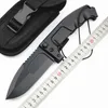 Promotie ER Survival Tactical Folding Mes N690 Drop Point Black Blade 6061-T6 Handvatmessen met nylon tas