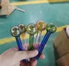 Spray Color Gourd Glass Oil Burner Pipe pyrex Cigarette Bong Water Pipes 3 Styles Choose For Bubblers Hookahs Bongs Rigs