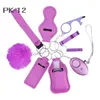 Self Defense Keychain Set For Women 2022 Factory Multi Colors Alarm Pompom Wristlet Suit8821068