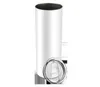 UPS Sublimation water bottle Tumblers 20oz blank white tapered straight cup with lid straw 20oz Stainless steel vacuum