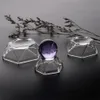 Base a sfera in cristallo trasparente acrilico