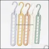 Clothing Wardrobe Storage Home Organization Housekee Garden Diy Clothes Hanger Magic Space Saving 360 Rotating Cascading 9 Hole Towel Hook