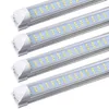 Voorraad in US + 4FT LED-buizen Licht 60W Geïntegreerde T8 LED Lichtbuis 8 Voeten Dubbele Zijden 288LEDS 6500 Lumen AC 110-240V, 25PCS