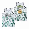 Movie Basketball Cheech och Chong Jersey Broccoli City 1980 för Sport Fans Team Green Black All Stitched Hip Hop College University Breattable Hiphop God kvalitet