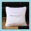 Pillow Case Bedding Supplies Home Textiles Garden Ll Faux Fur Throw 43X43Cm Wholesale Fluffy Plush Cushion Er 16 Dhtzl