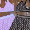 Dames tracksuits mode ontwerper ontwerp familie dames zomer sexy presbyopia brief breien hangende nek verzameling dunne bikini tweedelige set