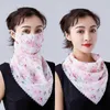 Women Dancf Face Mask Summer Summer Sun Silk Chiffon Clankerchief Outdoor Half Half Face Wase-Pracking Wrase Fy6127 SSR