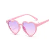Koreański styl Candy Heart Sunglasses Sun Site Suncreen Okulass Fashion Party Girls Kid Pink Szklanki 220705