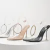 Sandales Femmes Sexy Stiletto Party Chaussures De Mariée 2022 Mode Strass Gladiateur Bout Pointu Talons Hauts Bride À La Cheville Sandales À LanièresSandales