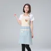 Gestreepte schort voor keuken verstelbare katoenen linnen schorten voor vrouw chef schort bakken accessoires commercieel restaurant