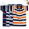 Men's Polos Color Contrast Stripe Polo Shirt Men Big Size 6XL Short Sleeve Polo 220823