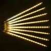 Strings Falling Rain Light 50 cm LED Meteor Shower 8Tubes ICicle Choinka Fairy String Holdiay Garland Lightled