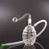 10 mm de vidrio hembra Bong Hookah Mini antitanque granada Dab Oil Rig en línea Perc reciclador burbujeador tubería de agua con tubo de quemador de aceite de vidrio macho