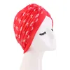 Paisley Muster Rüschen Turban Kappe Geknotet Headwrap Femme Stretch Hijab Arabischen Hut Bandana Beanie Haarausfall Zubehör Turbante