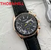 Premium Crime Quartz Mens Watches Stoploats 43mm Fashion Six Stiches Designer Diseer Dials Small Assor