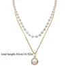 Pendant Necklaces 2022 Vintage Irregular Pearl Jewelry Gold Plated Chunky Link Chain Layered For Women Ladies Necklace