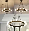 Vintage Industrial hanging light stylish sphere ball dropight Black Round classic modern LED Glass pendant lamp