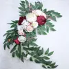 Peony Artificial Wedding Flower Wall Arrangement Arch Backdrop Decoration Artificial Rose Wreath Door Threshold Decor White