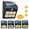 Lâmpada movida a energia solar 16cob 112led 96led 72cob luz solar à luz de decoração ao ar livre iluminação para garagem jardim home parede