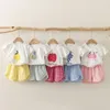 Clothing Sets Summer Born Baby Girls Clothes Fashion Flowers Top Pant 2pcs Cute For 0-24month GirlsClothing