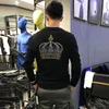 Kış popüler erkek hoodies sonbahar kış yeni ağır zanaat taç desen mektubu rhinestone payetler tasarım kazak ince lüks yuvarlak boyun kazağı siyah beyaz m-4xl