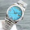 RALEX Watch BL1 Titta på diameter 36 mm M128238-0071 utrustad med 2836 rörelse Sapphire Glass Mirror Natural Turquoise Disk Fine Steel Caserkxt