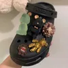 Vintage Bears Croc Charms Designer Diy Bling Metal Doll Shoes Buckle Deceration för Jibs Clogs Kids Women Girls Gifts 220720