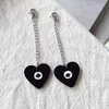 2PCS Fashion LoveHeart Glasses Chain Pedants حلقات الأذن على غرار سلسلة من النظارات الشمسية الإكسسوارات متعددة الألوان بالجملة