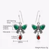 Ny chalcedony bow-tie dingle örhängen 925 Sterling Silver Marcasite Eartrop for Women