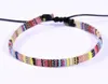 Bracelet tressé multicolore népalais à brins de perles pour femmes et hommes, combinaison de cheville, tissu Vintage tissé à la main, bracelet perlé Lars22