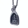 Niche éléphant tronc dieu bouddha marque pendentif titane acier rétro collier hommes et femmes personnalité hip-hop mode bijoux