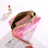 여성 메이크업 가방 다채로운 인어 꼬리 화장품 가방 주최자 메이크업 케이스 미용 파우치 립스틱 PU 미용사 세면 용품 가방
