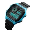 2022 Skmei moda sport na świeżym powietrzu Watch Mężczyźni PU Pasek wielofunkcyjny Waterproof Watches Alarm Male Digital Watch RelOJ Hombre Na rękę Prezent