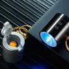 Färgglad zinklegering mini multifunktion USB-tändare torkar ört tobak cigarettrökning nyckelringar ledade ficklampa lättare hållare bärbar dhl