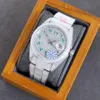 Diamond Mens Watch Automatic Mechanical Watch 40mm With Diamond Stacked Steel Ladi Fashion Wristwatch Armband Waterproof Montre de Luxe8f8i